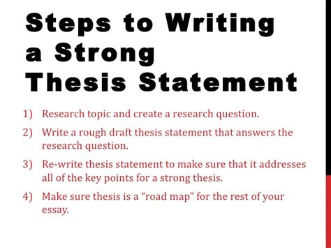 how to write a thesis statement