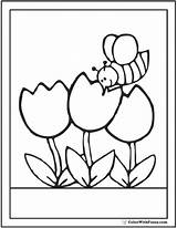 Bee Coloring Pages Flowers Flower Honey Printable Colorwithfuzzy Hives sketch template
