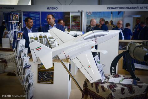 iran showcases drones jet trainers  russias maks  mehr news agency