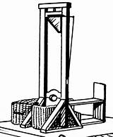 Guillotine Coloring sketch template