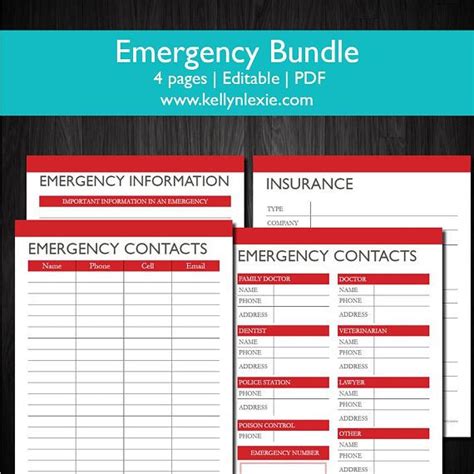 emergency printables emergency preparedness emergency kit