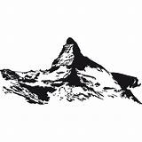 Matterhorn Wandtattoo Berge sketch template