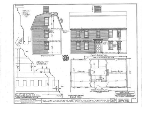 timber frame gambrel roof colonial home wood house printed architectural plans ebay