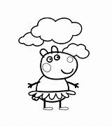 Coloring Peppa Pig Sheep Pages Kids Suzy sketch template