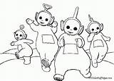 Teletubbies Pages Coloring Colouring Tinky Winky Lala Popular sketch template