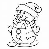 Sneeuwman Kleurplaat Kleurplaten Kleurprentje Sneeuwpop Snowman Kerst Printen Grinch sketch template