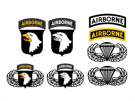 st airborne logo unit insignia jump wings airborne tab etsy nederland