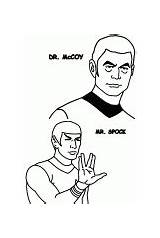 Coloring Mr Spock Pages Mccoy Pock Dr Trek Star Template sketch template