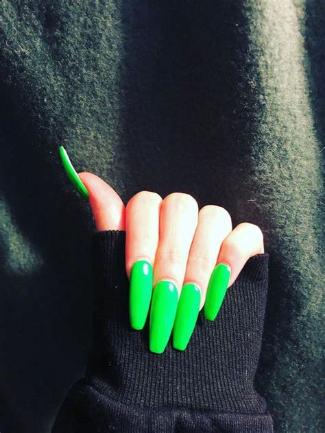 cute billie eilish acrylic nails green nails anime nails acrylic nails