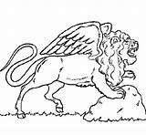Lion Coloring Winged Coloringcrew Leone Disegno sketch template