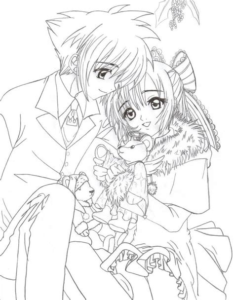 anime girls group coloring page   anime girls group