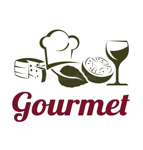 gourmet cuisine logo stock vector illustration  chef