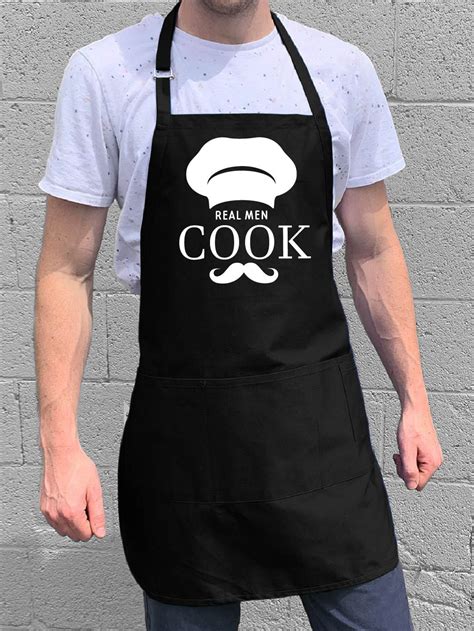 Apronmen Real Men Cook Apron Chef Hat Bbq Apron 1 Size Fits All