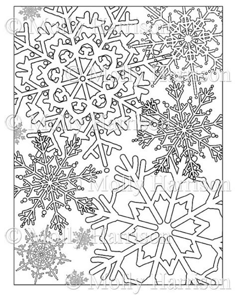printable snowflake coloring pages  adults
