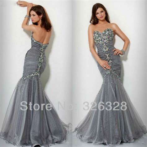 Buy Mermaid Sexy Gray Floor Length