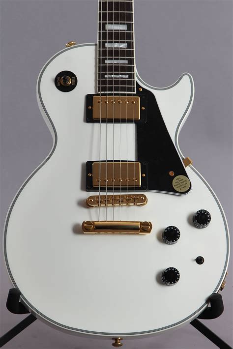 gibson les paul custom lite alpine white guitar chimp