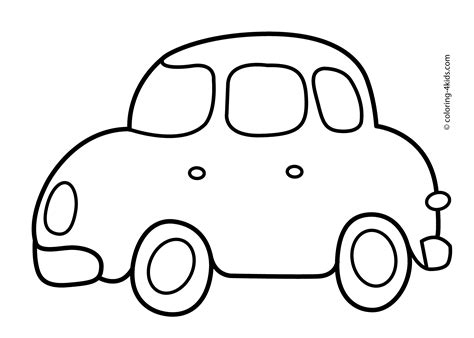 simple car coloring pages  coloring pages dong vat giao thong