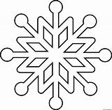 Coloring Pages Snowflake sketch template