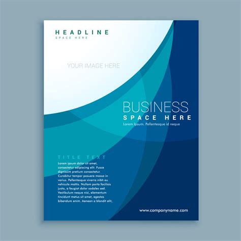 professional blue business flyer brochure design template