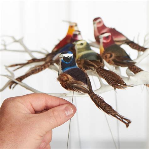 assorted artificial sparrow mushroom birds birds butterflies basic craft supplies craft