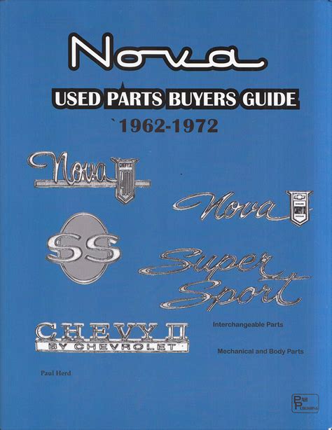 chevrolet nova  parts buyers guide  interchange manual