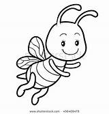 Coloring Bee Pages Small Book Cartoon Children Honey Colouring Vector Getcolorings Broom Print sketch template