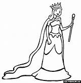 Queen Coloring Pages King Template May Thecolor Clipart Ecto Panda sketch template