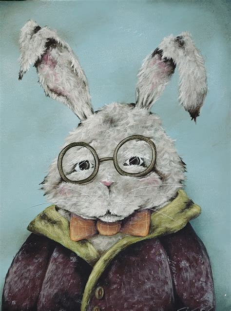 fashioned portrait bunny art  cindy