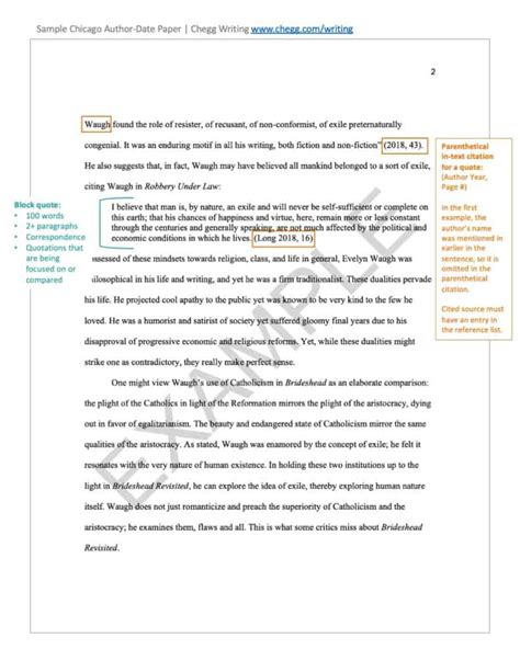 chicago style sample paper chegg writing