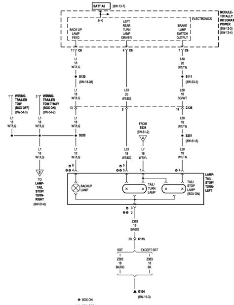 tail light wiring diagram  dodge ram wiring diagram