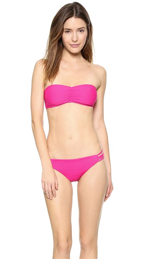 L Space L Kaella Tube Bikini Top Hot Pink In Pink Lyst