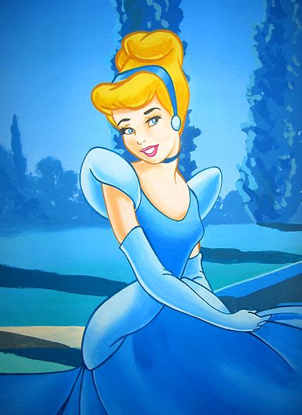 Disney Princess Cinderella Wearing Blue Dress Desktop