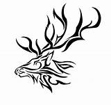 Tribal Tattoo Deer Drawings Elk Designs Decal Bull Tatting Stencils Pen sketch template