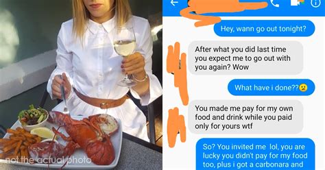 guy refuses to pay 126 for his date s food so she shows him her true colors bored panda