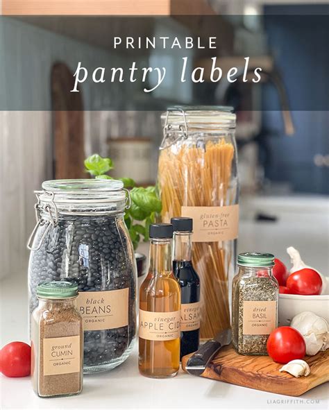 printable pantry labels   kitchen lia griffith