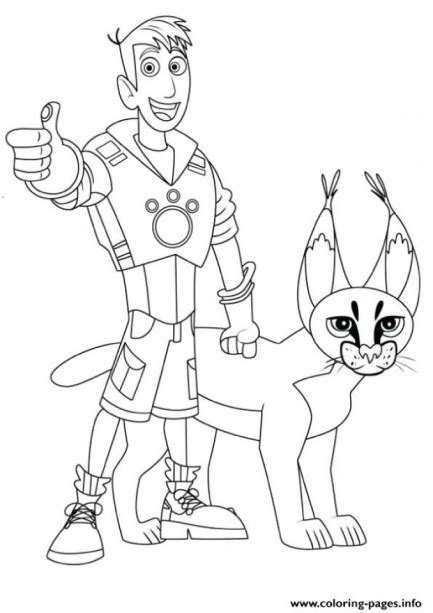 printable wild kratts coloring pages everfreecoloringcom