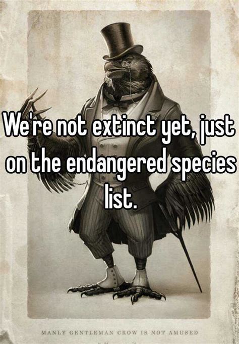 extinct     endangered species list