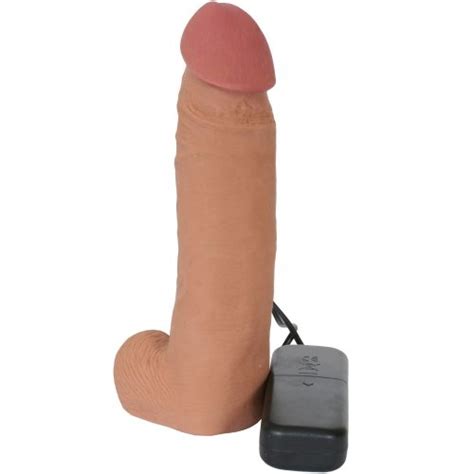 Cyberskin Vibrating Cyber Cock With Balls Sex Toys At
