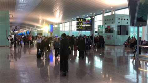 barcelona airport terminal  arrival  el prat  youtube