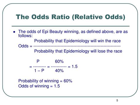 odds ratio relative odds powerpoint