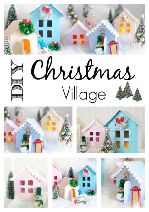 christmas village       house template diy