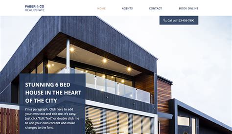 real estate website templates business wix