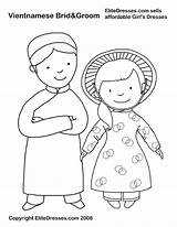 Coloring Pages Vietnam Vietnamese Ao Dai War Dresses Flag Color Kids Girls Holiday Girl Getcolorings Drawing Flower Printable Front Cover sketch template