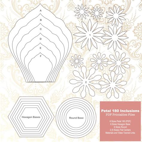 printable giant paper flower templates