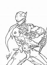 Overwatch Coloring Pages Genji Color Print Deviantart Colouring Sketch Drawing Drawings Sheets Games Choose Board Sketchite sketch template