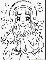 Coloring Sakura Cardcaptor Pages Cartoons Popular sketch template