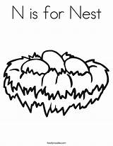 Nest Coloring Letter Bird Book Sheet Pages Alphabet Missing Twistynoodle Nn Color Getcolorings Getdrawings Popular Twisty Noodle Minibook sketch template