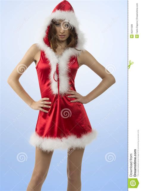 Pretty Girl With Christmas Dress Stock Image Image Of