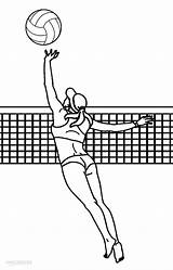 Volleyball Coloring Pages Printable Kids Colouring Cool2bkids Sports sketch template