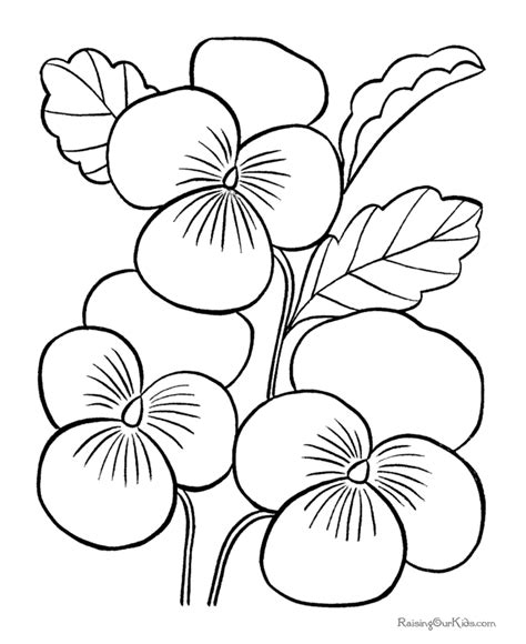 printable flower coloring pages  kids flower coloring page